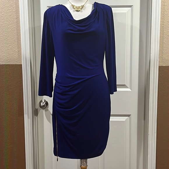 Jessica Simpson Royal Blue Long Sleeve Dress - Picture 1 of 11